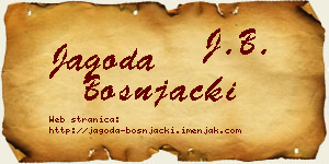 Jagoda Bošnjački vizit kartica